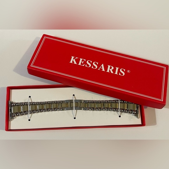 NEW Kessaris Gold and Silver Apple Watch Compatible Band - Picture 1 of 3